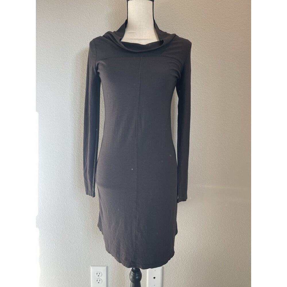 Horny Toad Women’s Small Brown Cowl Neck Lightweight Long Sleeve Dress